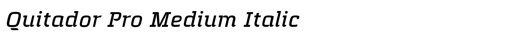 Quitador Pro Medium Italic image